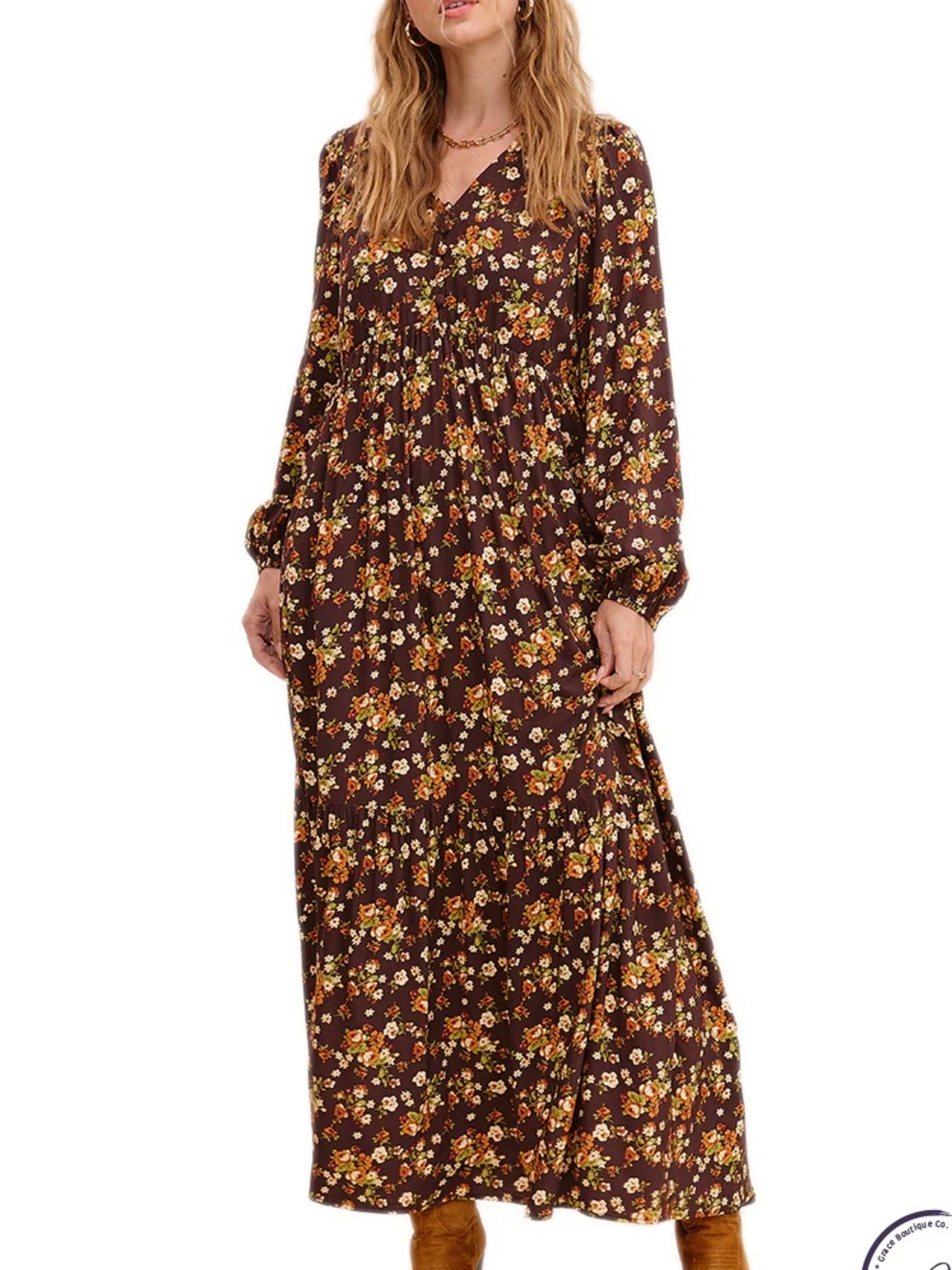 Listicle Finally Fall Baby Doll Floral Dress
